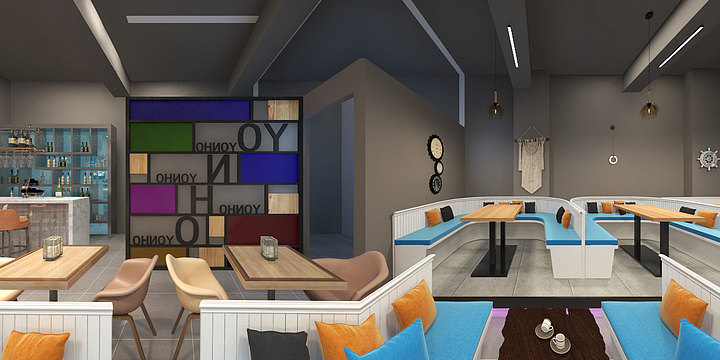 颢明设计-酒吧效果图.dwg-装修设计方案