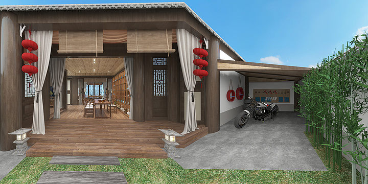 MC的幸福生活-中式茶馆场景设计-装修设计方案