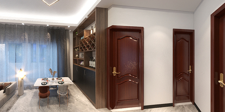 廉江温馨全屋定制-瑞和园89.50㎡B户型3室2厅1卫-装修设计方案