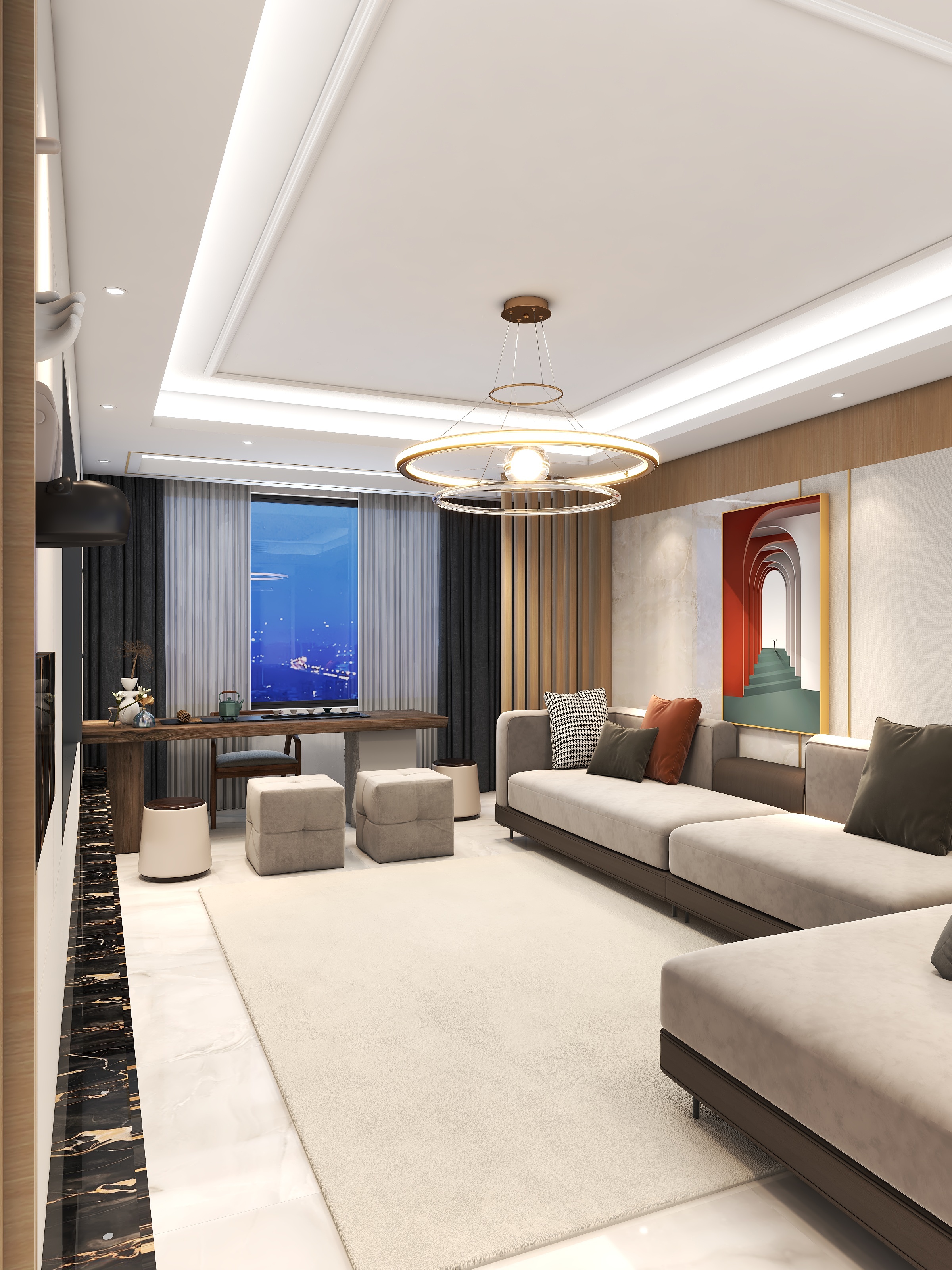 圱墨-145㎡轻奢后现代-文华书院-装修设计方案