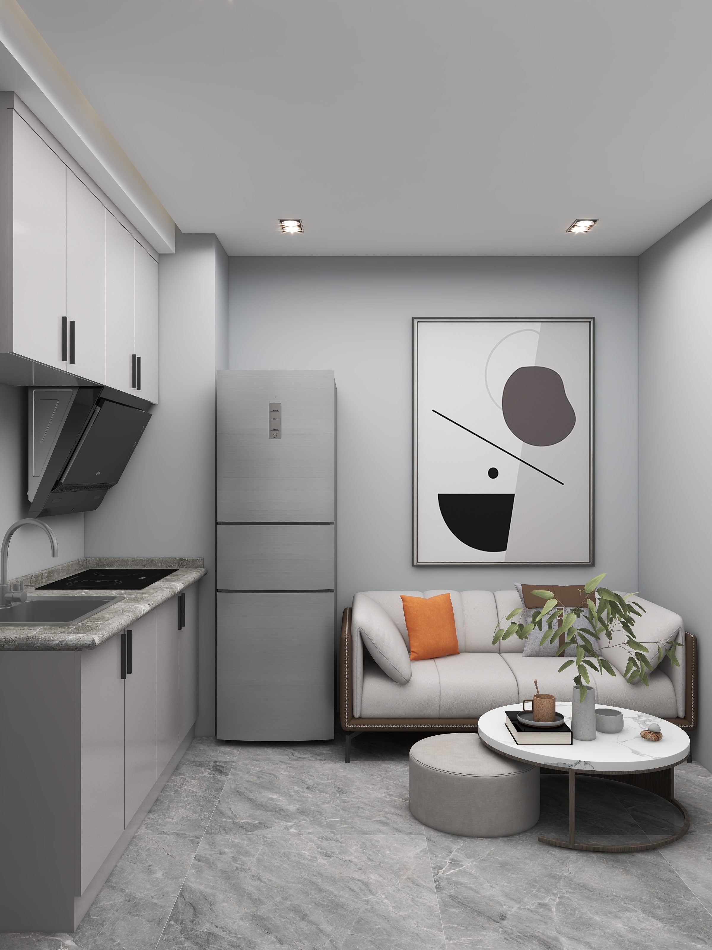 壹诺设计工作室-39㎡2室装修效果图