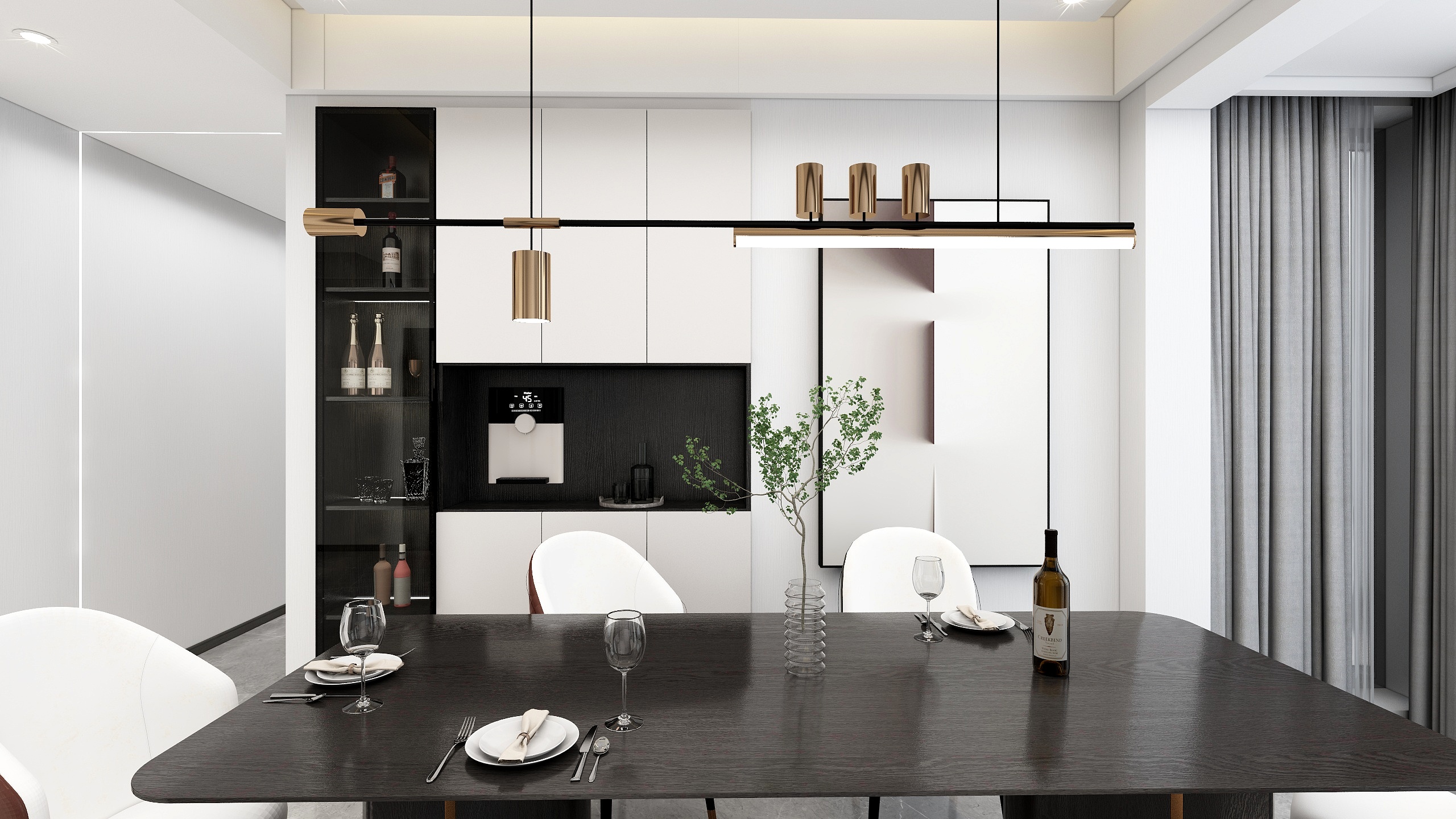 Hwinter-现代简约-翰林城8栋06户型-装修设计方案