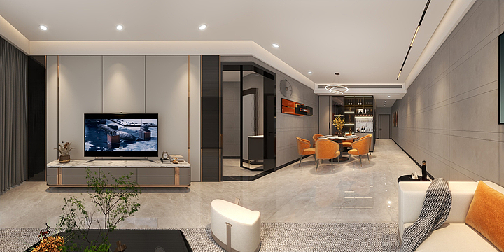 一室内设计一刘工-现代轻奢-120㎡至爱生活-装修设计方案