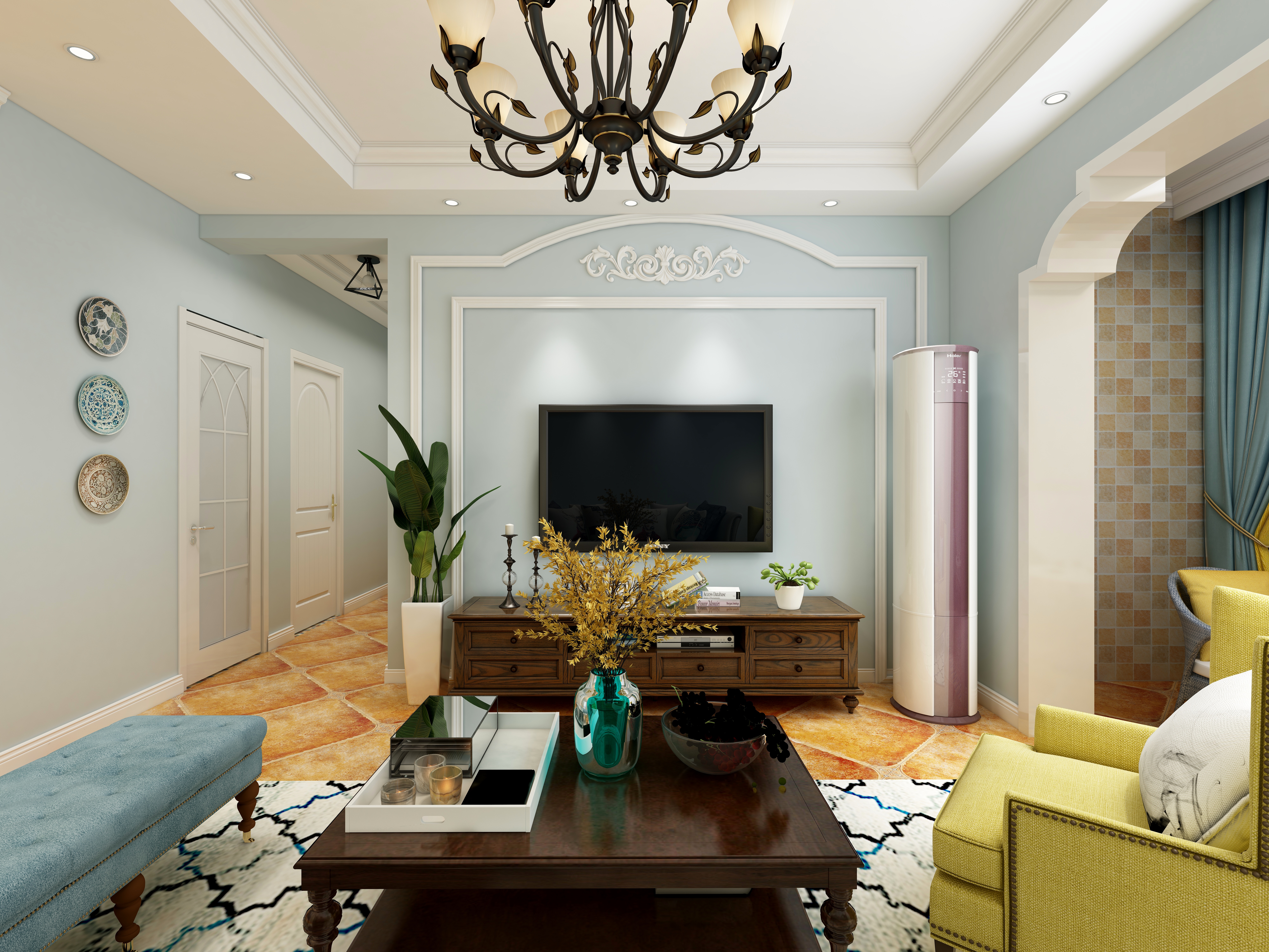 成都装修谢老师-96方美式三居-副本-装修设计方案