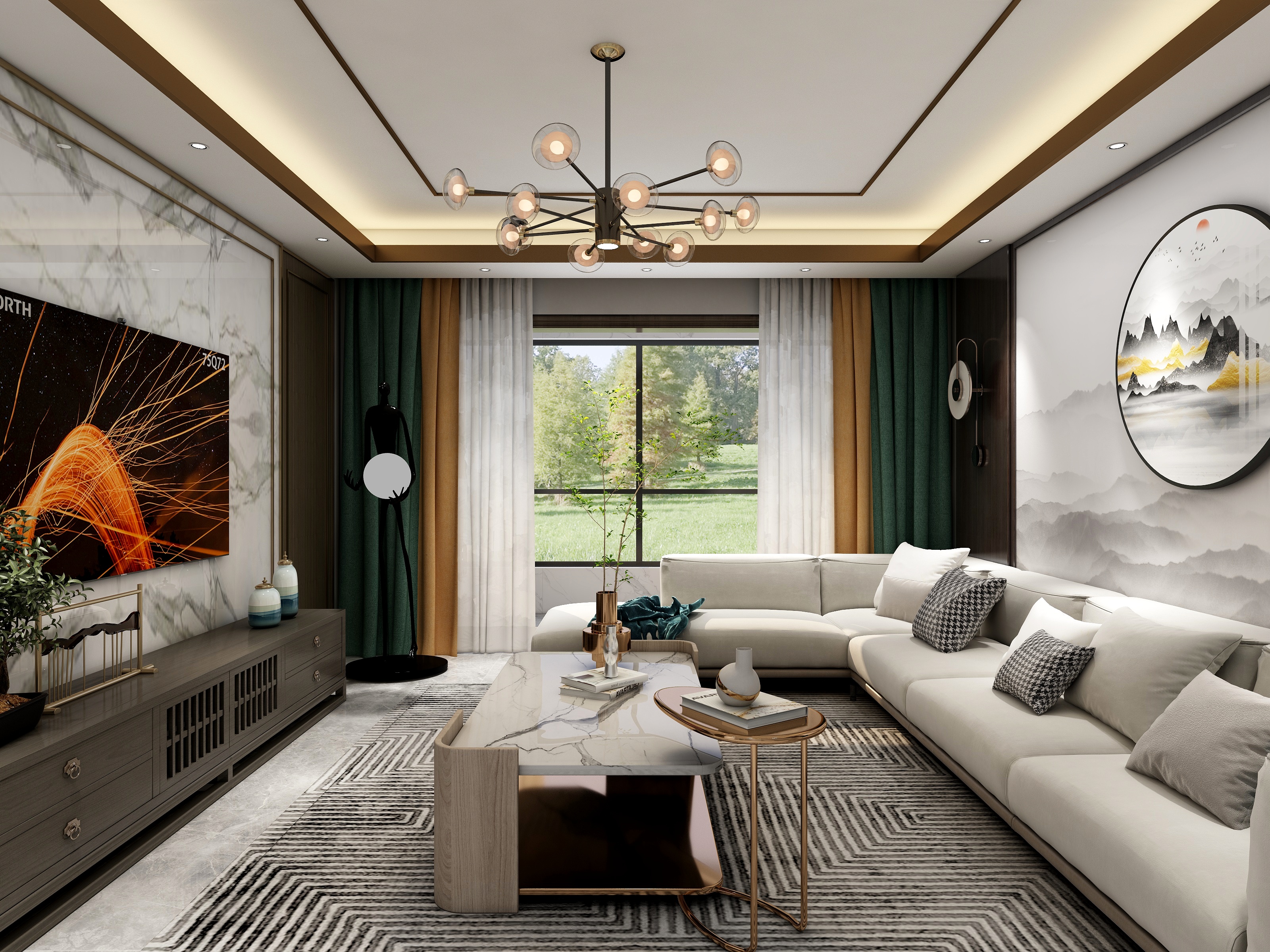 不加辣不加料-134㎡新中式四居室-装修设计方案