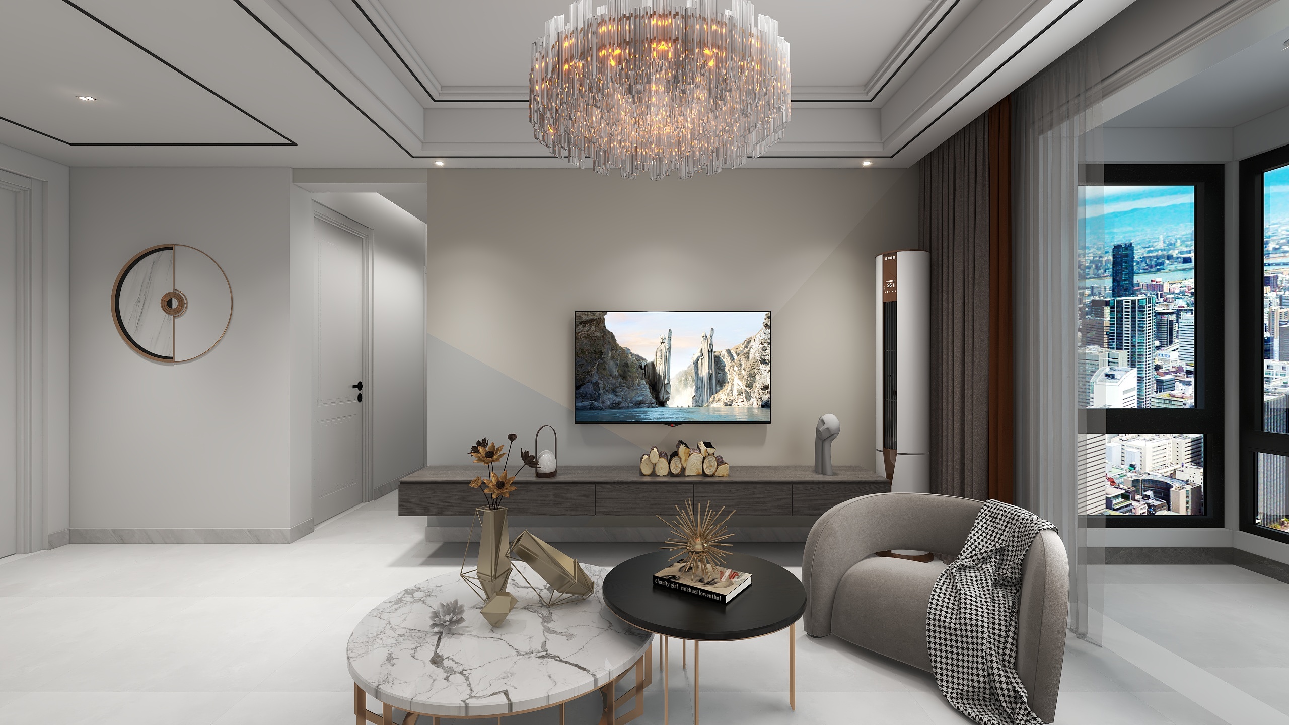 DesigneLG-109平米现代风格三室一厅装修效果图