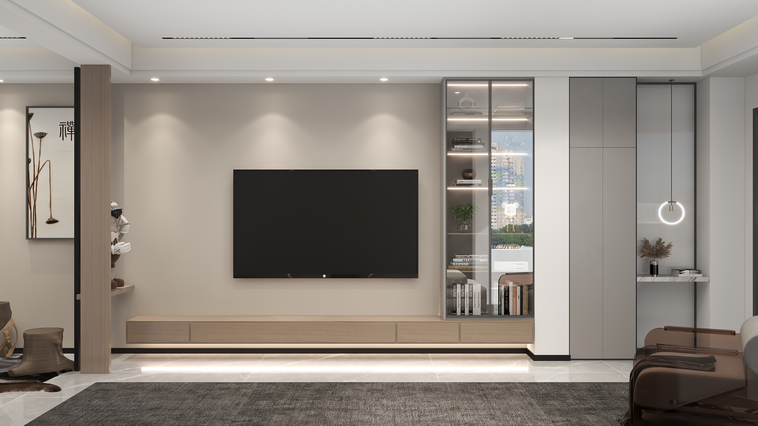 李青越-283平米现代简约跃层五局室装修效果图