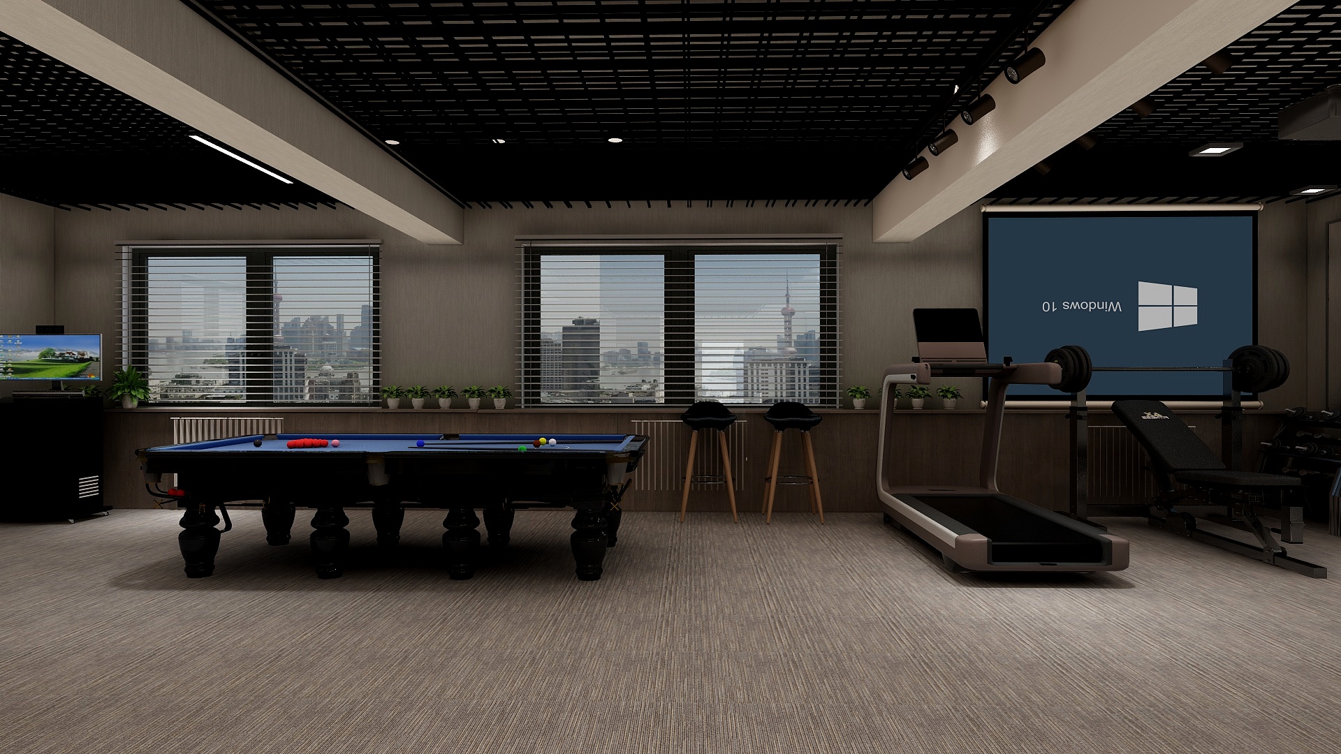 己任室内设计工作室-健身休闲会所-装修设计方案