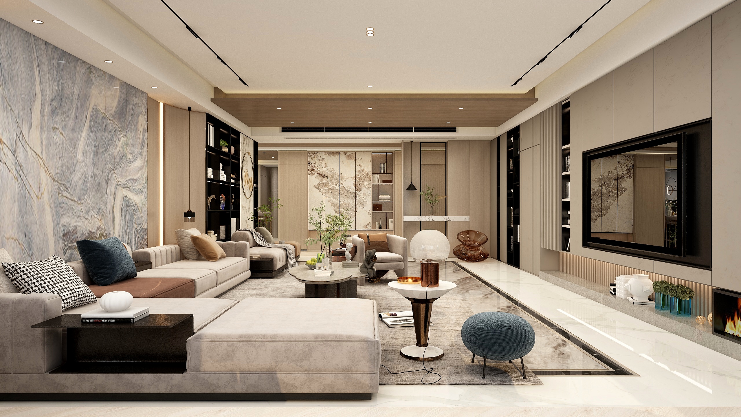 张煜强煜境设计-318平米现代大平层装修效果图