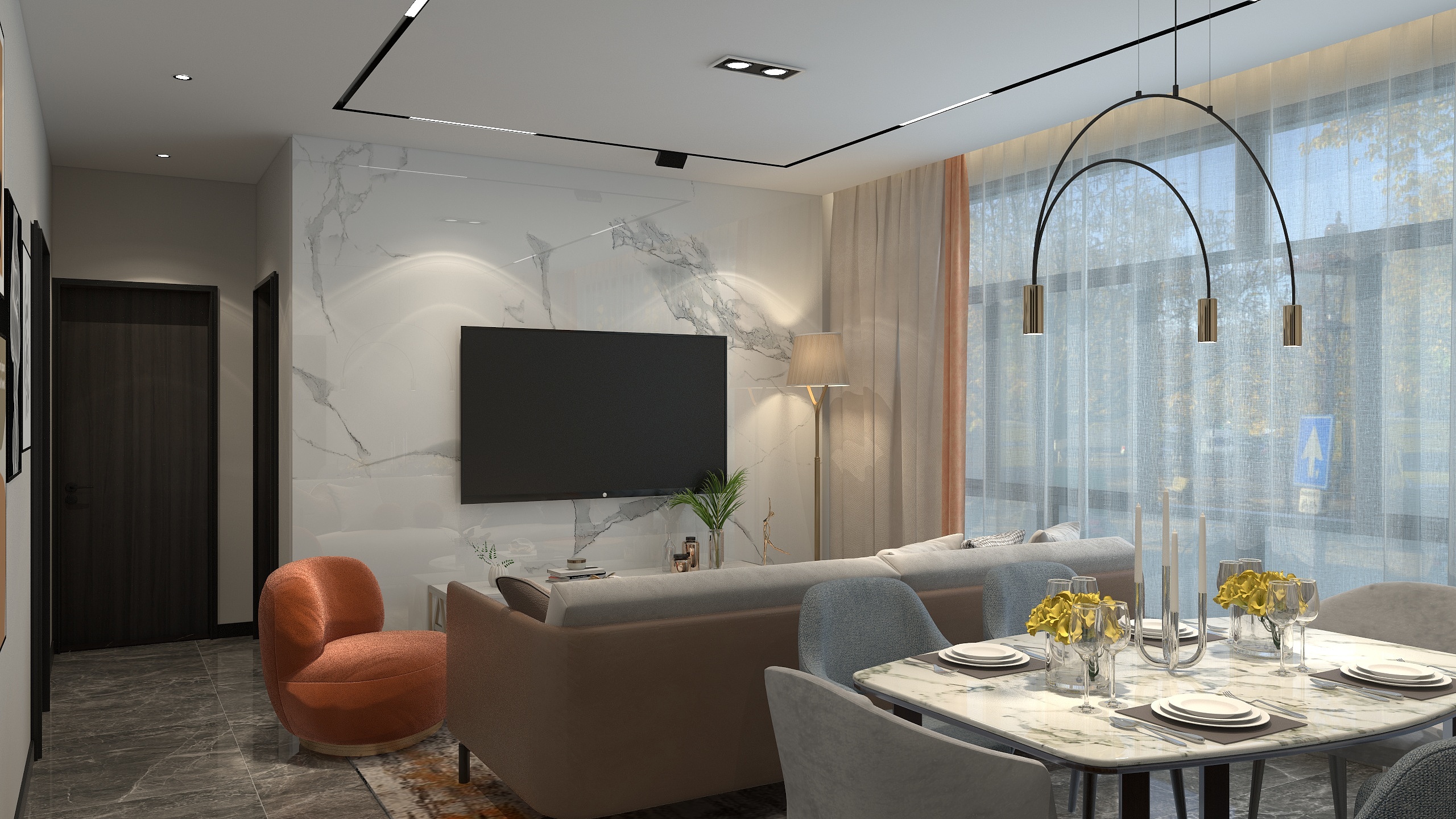 isayl-瑞和园89.50㎡B户型3室2厅1卫-装修设计方案