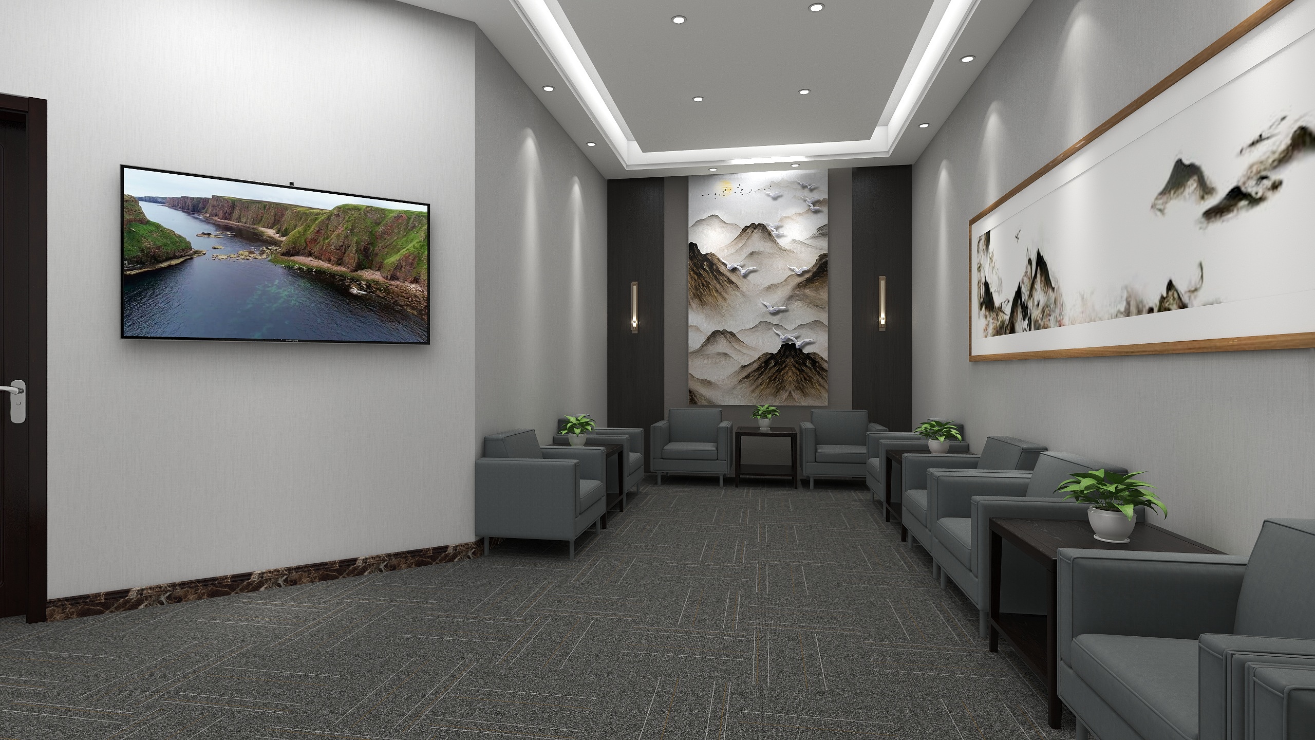 王sheji-接待室-装修设计方案