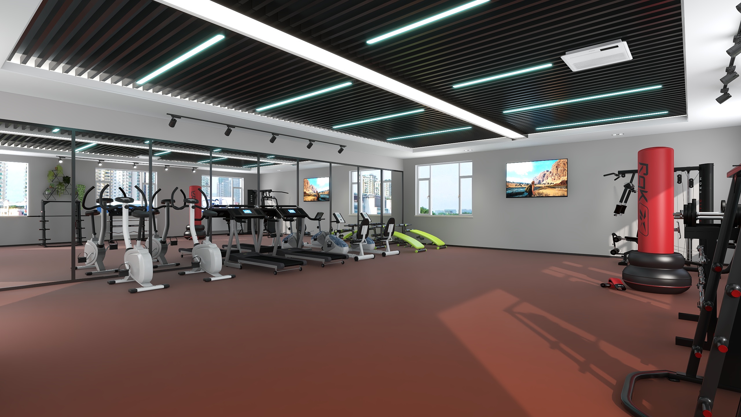 王sheji-训练室格栅棚-装修设计方案