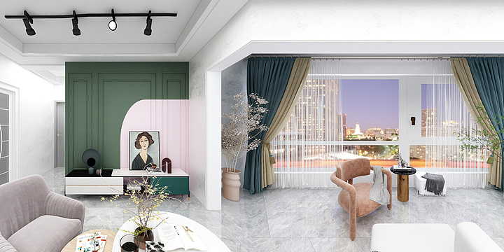 Eylaq-瑞和园89.50㎡B户型3室2厅1卫-装修设计方案