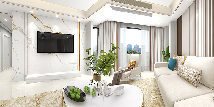 弯刘海-江油西山越北欧加小美-装修设计方案