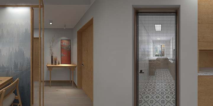 谢工室内设计-乾和福邸公寓平面一.dwg-副本-副本-装修设计方案