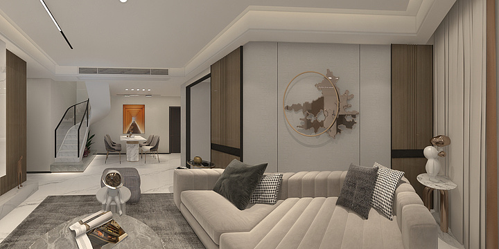 筑之锦空间设计-160方现代简约复式-装修设计方案