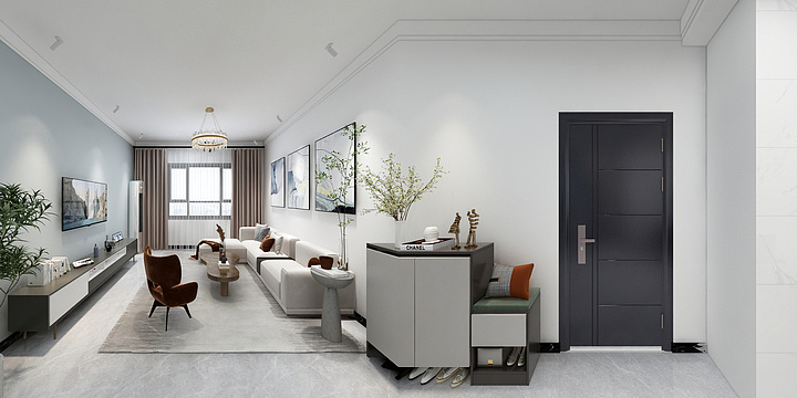 艺屋装饰峪苓-长城家园6-1-01.dwg-装修设计方案