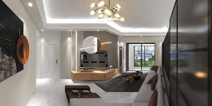 罗马艺术装饰！久邦智能锁-紫金华府12楼-装修设计方案