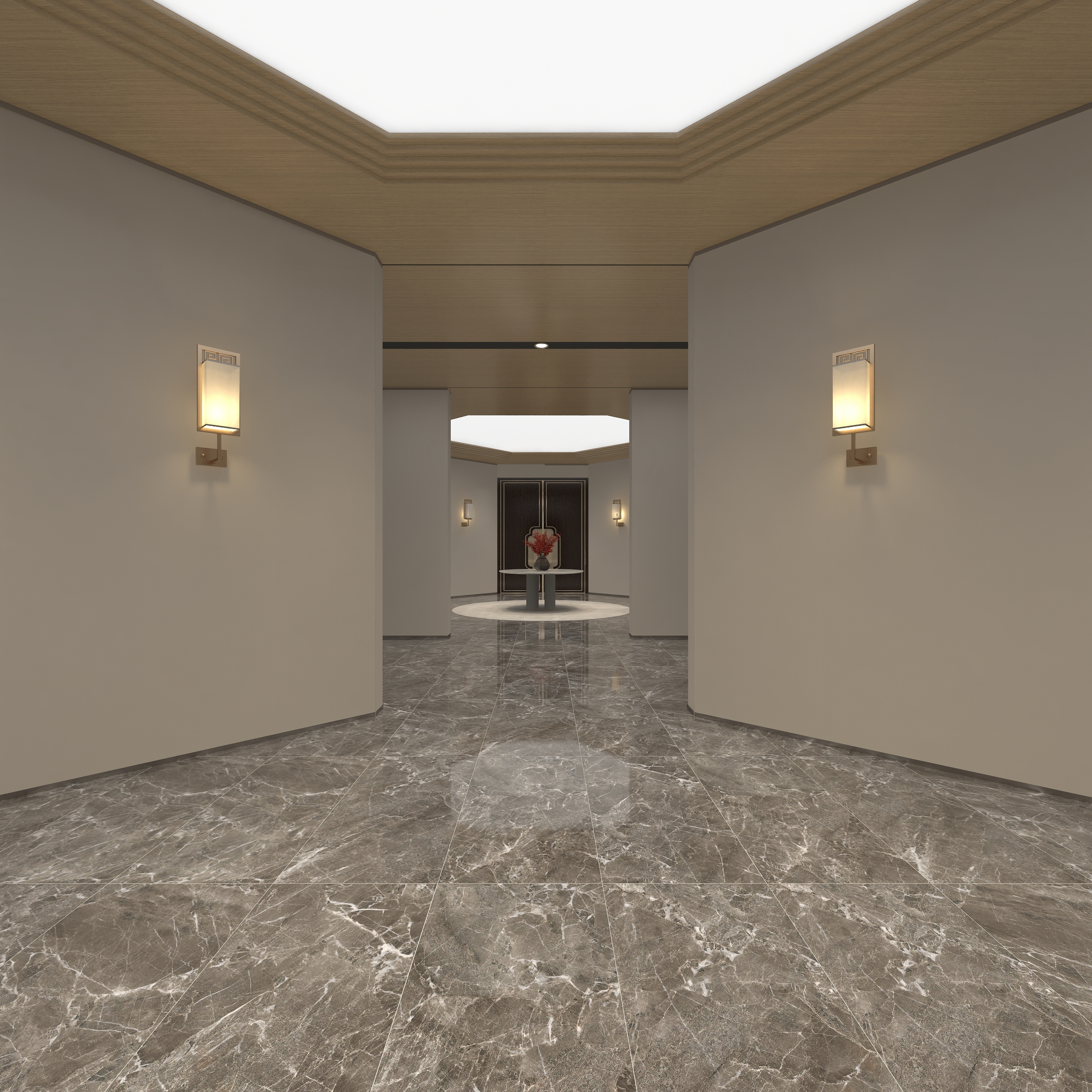 杨超全案-凤起潮鸣-SPA HOTLE一层步亭装修效果图第3张