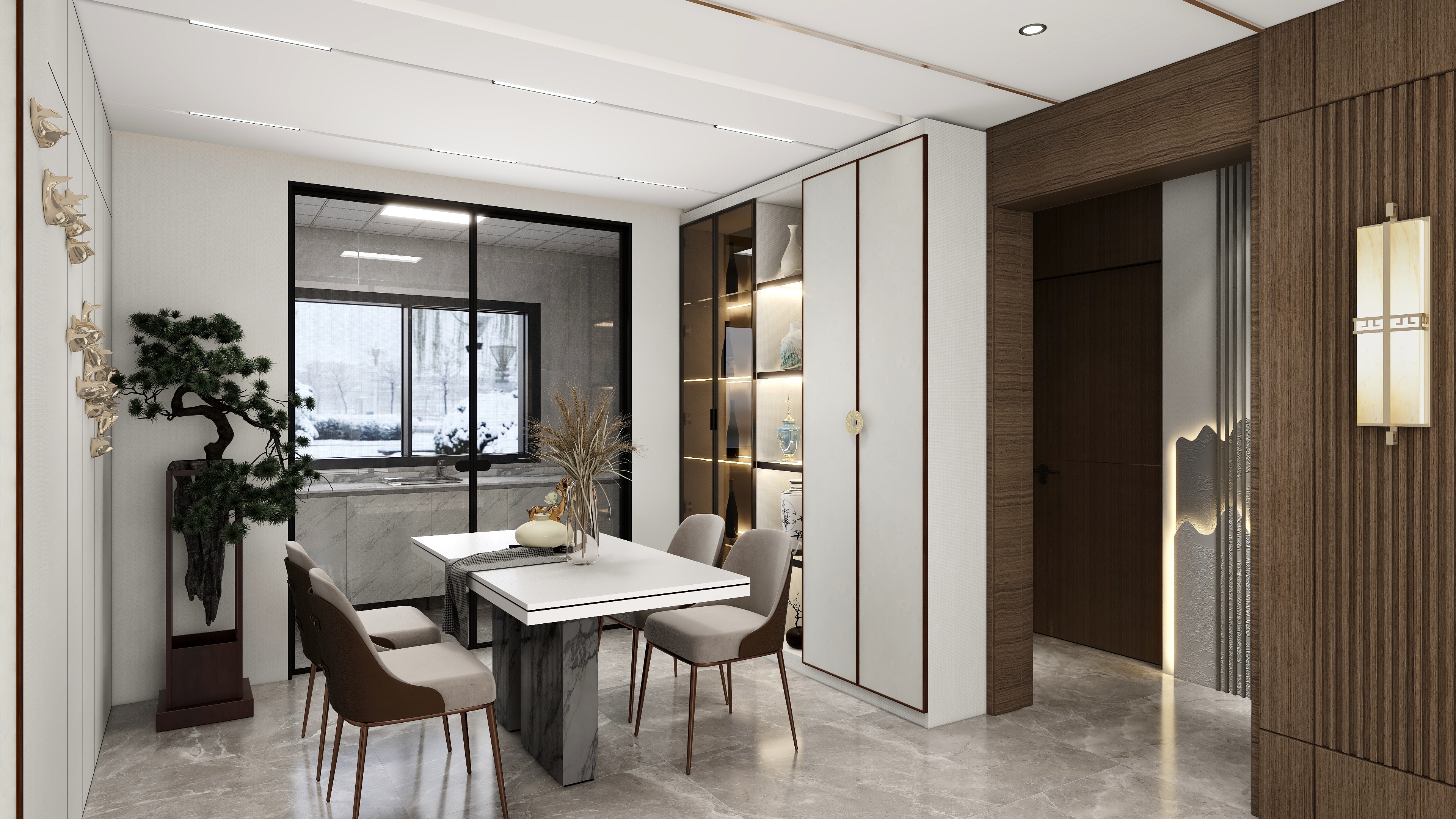 全案设计师杨智韬-书香门丨现代中式-装修设计方案