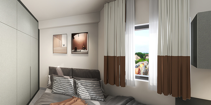 丽物木语-彩虹城114㎡1室-装修设计方案