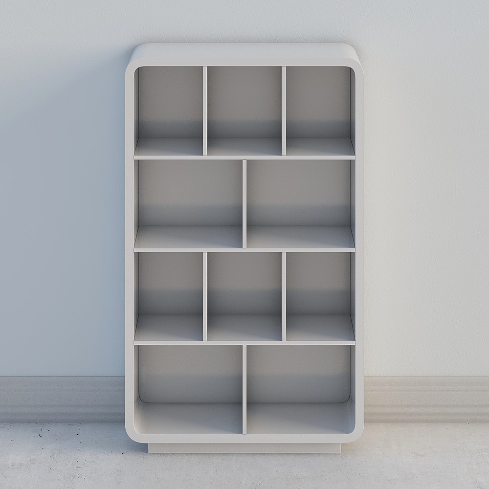 Chicent 2000mm Modern White Bookshelf 4-Tier Standard Bookcase with Rich Storage
