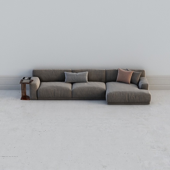 Modern Seats & Sofas,L-shaped Sofa,gray