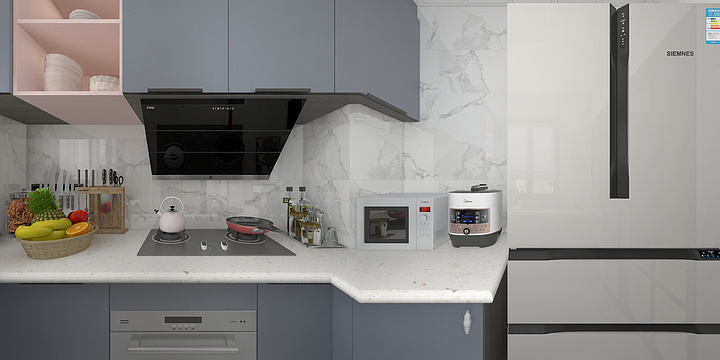 小陈吃香菜-德信海德公园83.00㎡A2’3室2厅1卫1厨-装修设计方案