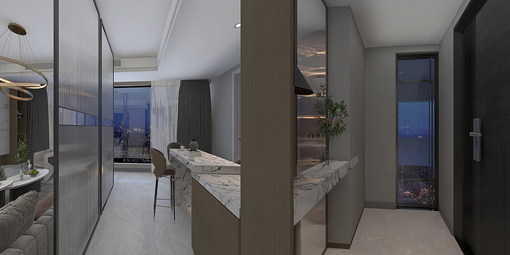 西安省体店8-瑞和园89.50㎡B户型3室2厅1卫-装修设计方案