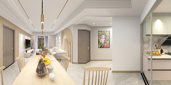 晨阳WX15388130710-丽府南台C户型117㎡-白天室内-装修设计方案