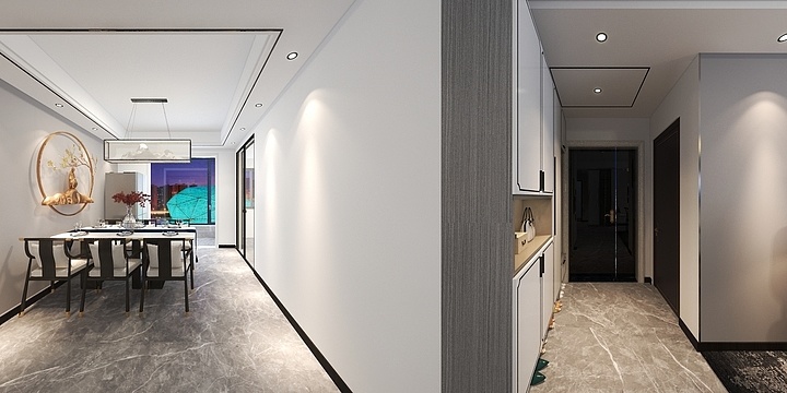 V壹私人定制设计-水韵池阳137.9效果图-装修设计方案