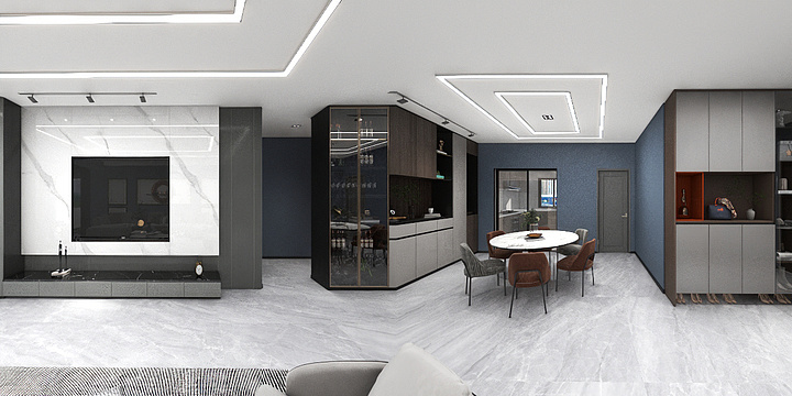 达翡丽装饰设计-轻奢无主灯风格-装修设计方案