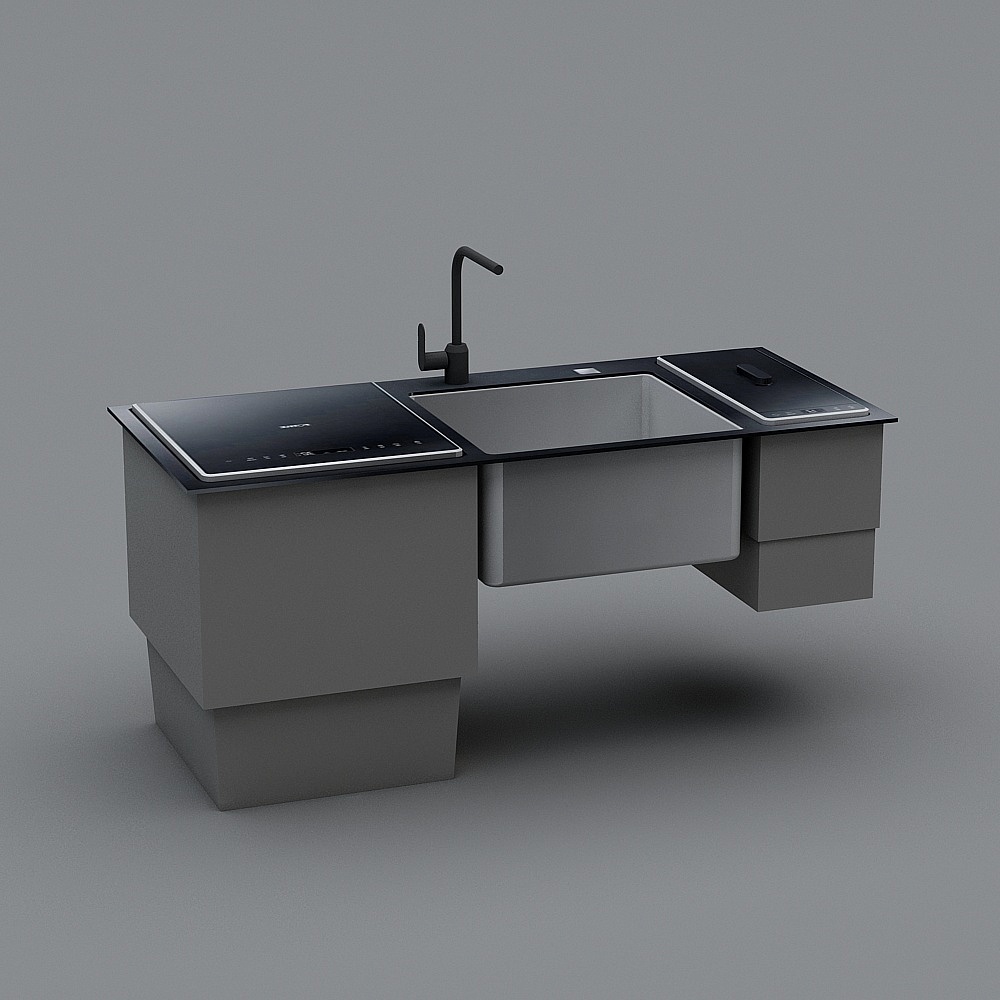 双槽洗碗机3D模型
