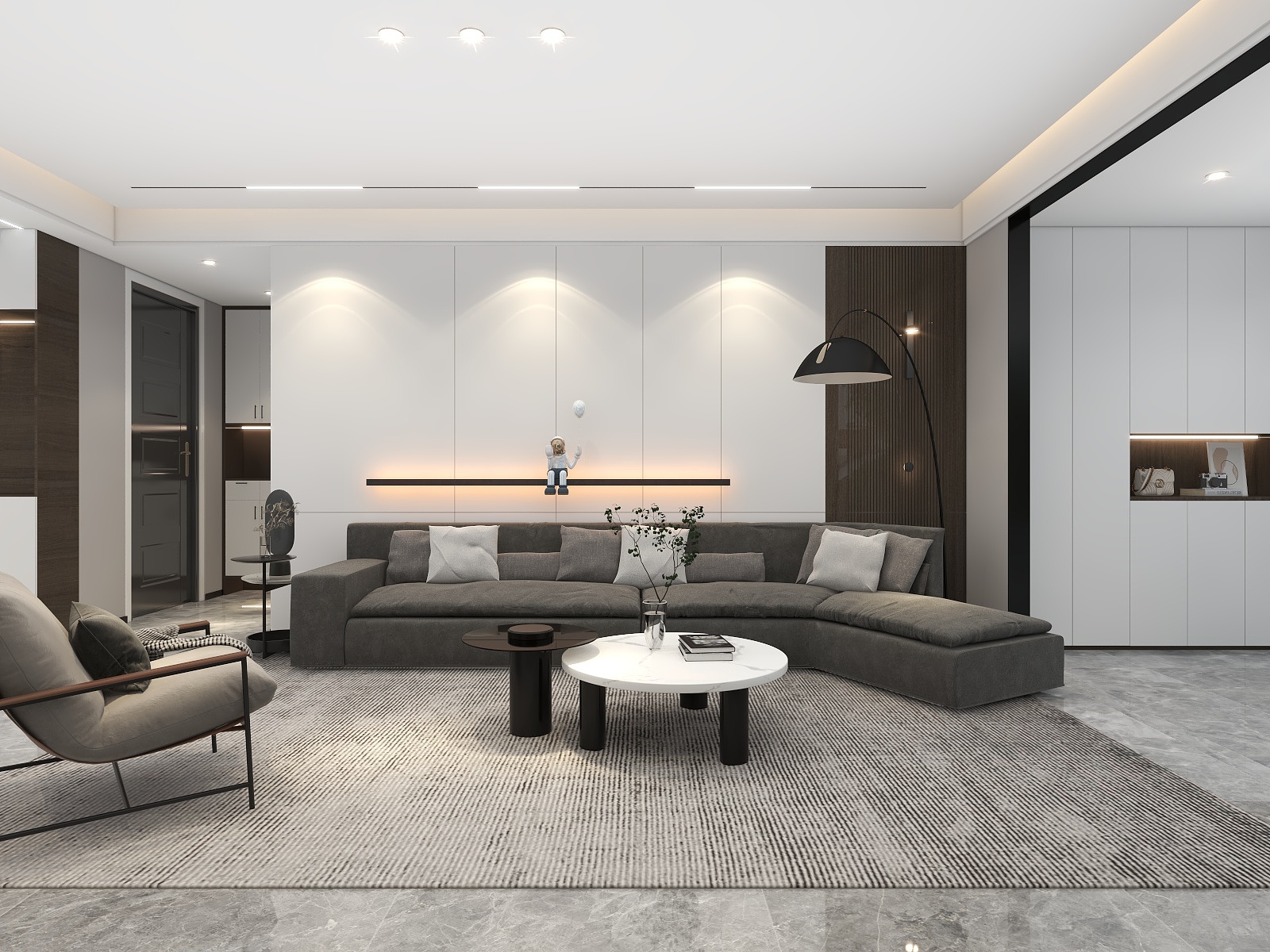 李青越-178方现代简约风格五局室装修效果图