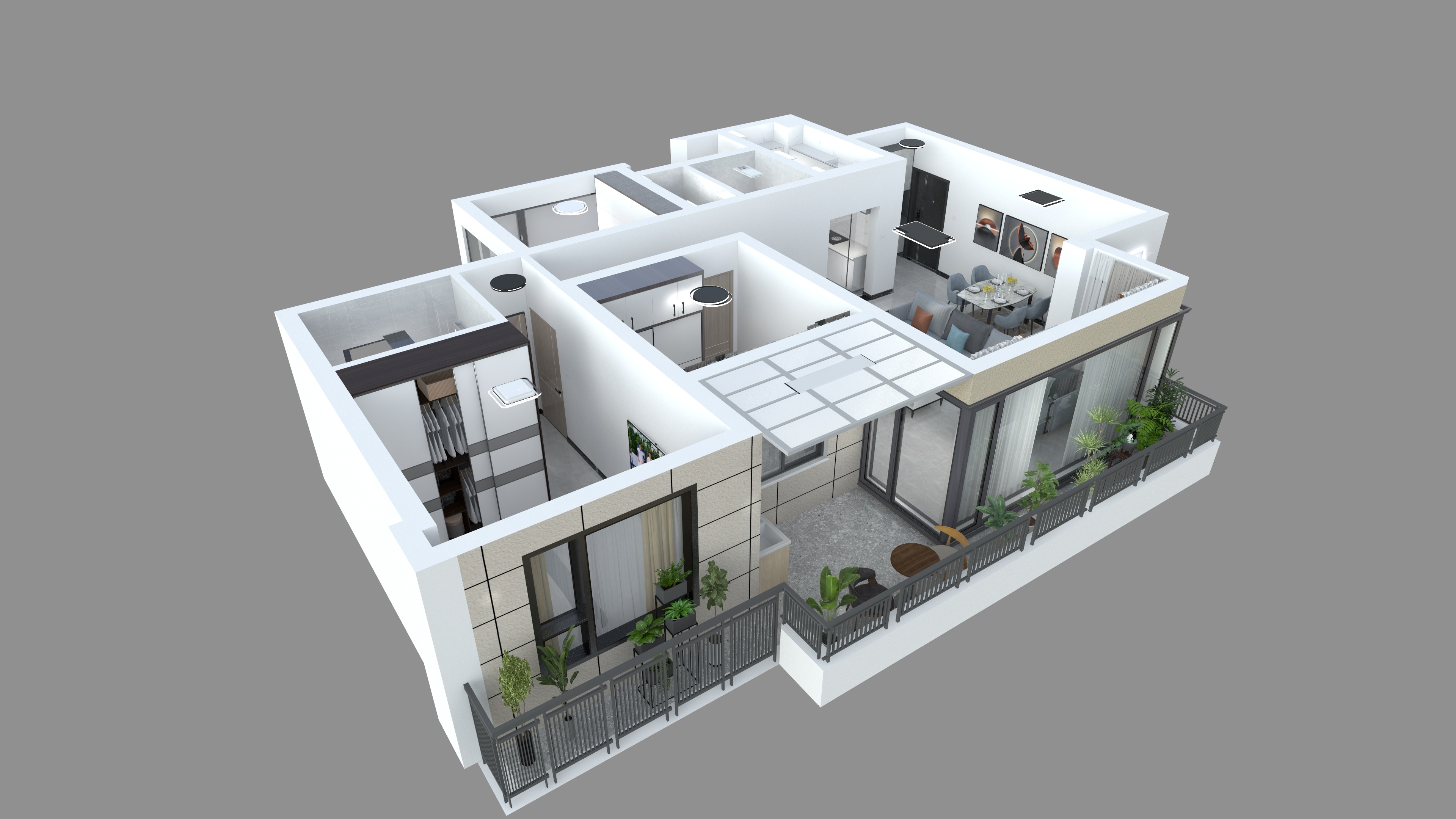 绵阳若信装饰设计-九州北郡4-1-206黄娇.dw-装修设计方案