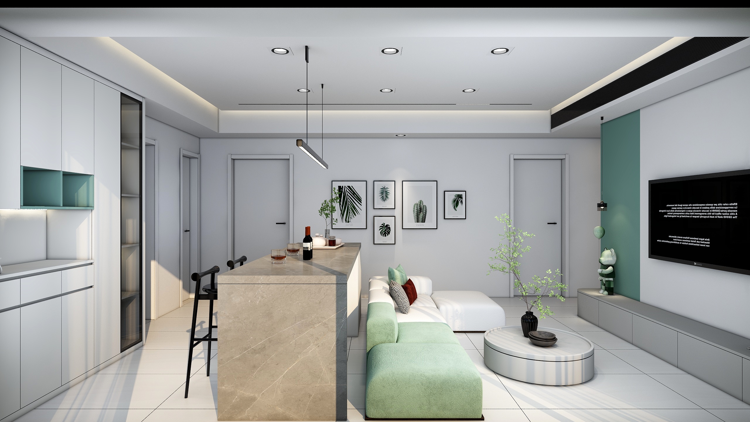 潘安Chns-瑞和园89.50㎡B户型3室2厅1卫-装修设计方案