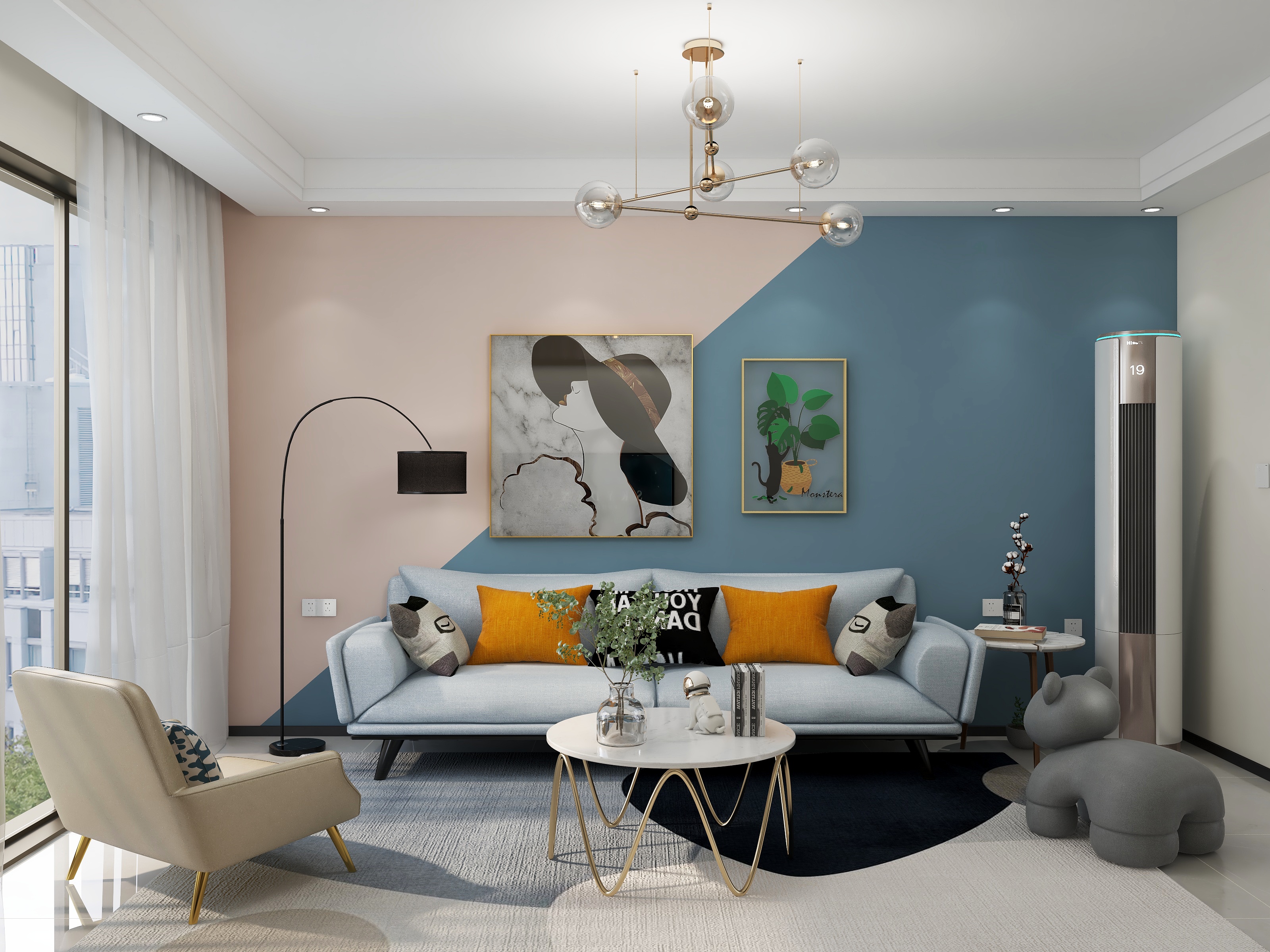 董Designer-北欧风格-93平米-两居-装修设计方案