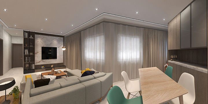 爱家爱生活2011-瑞和园89.50㎡B户型3室2厅1卫-装修设计方案