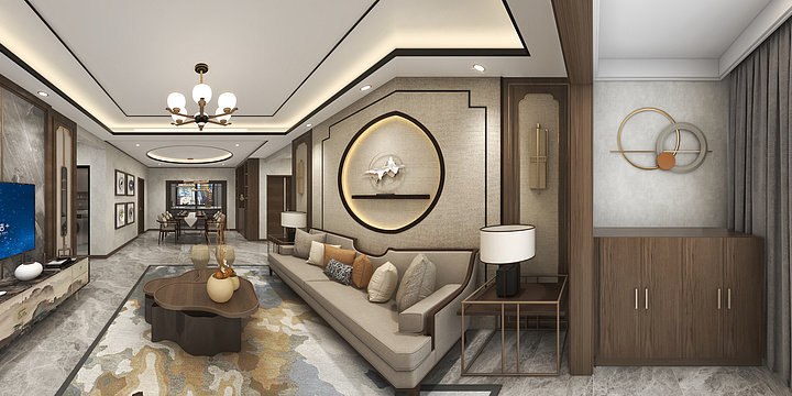 凉栀i-康龙翡翠《新中式》-装修设计方案