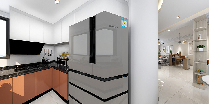 夜牟-德信海德公园83.00㎡A2’3室2厅1卫1厨-装修设计方案