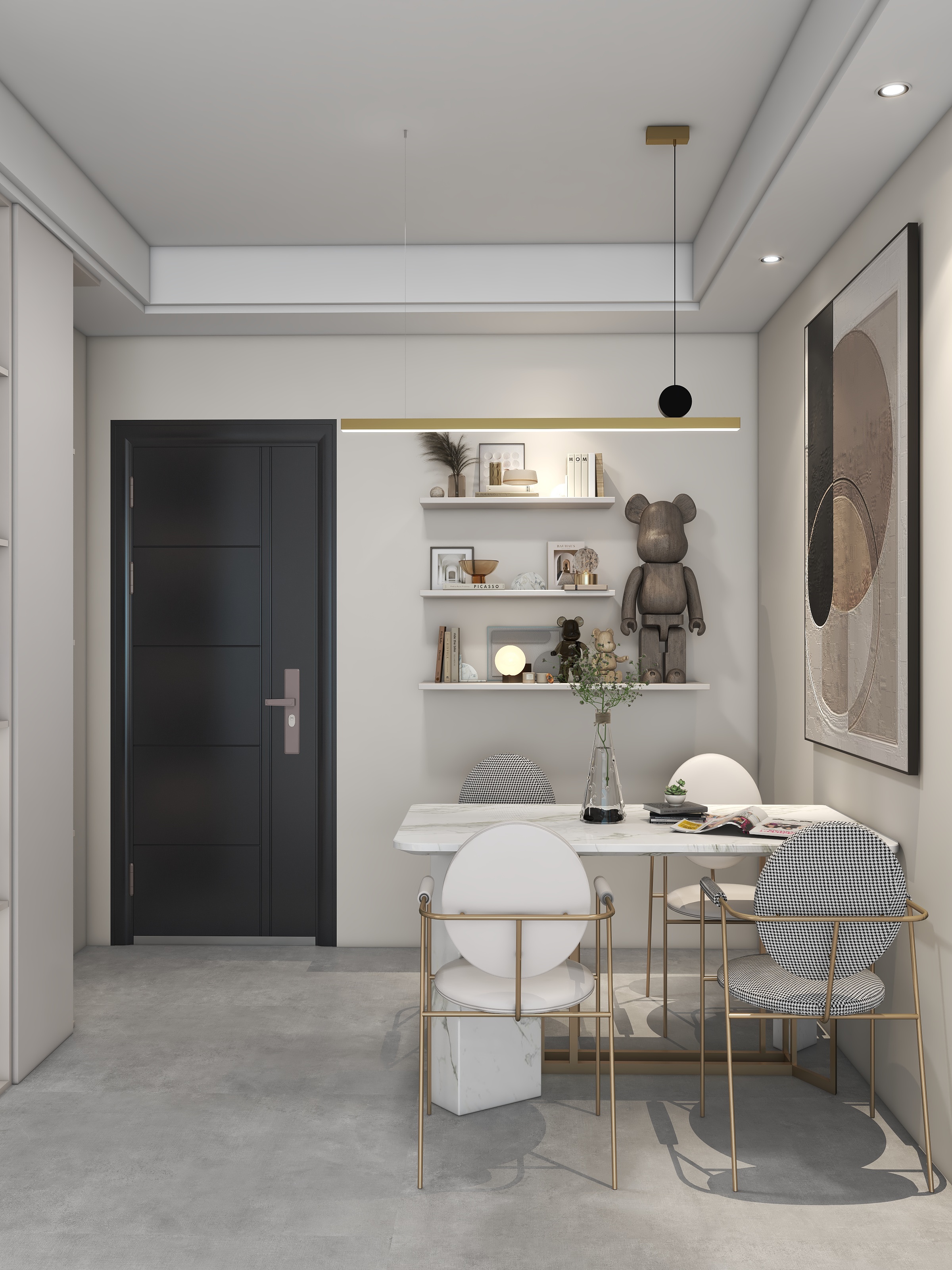 乐巢之家丶周鳌-观澜城103效果图.dwg-装修设计方案