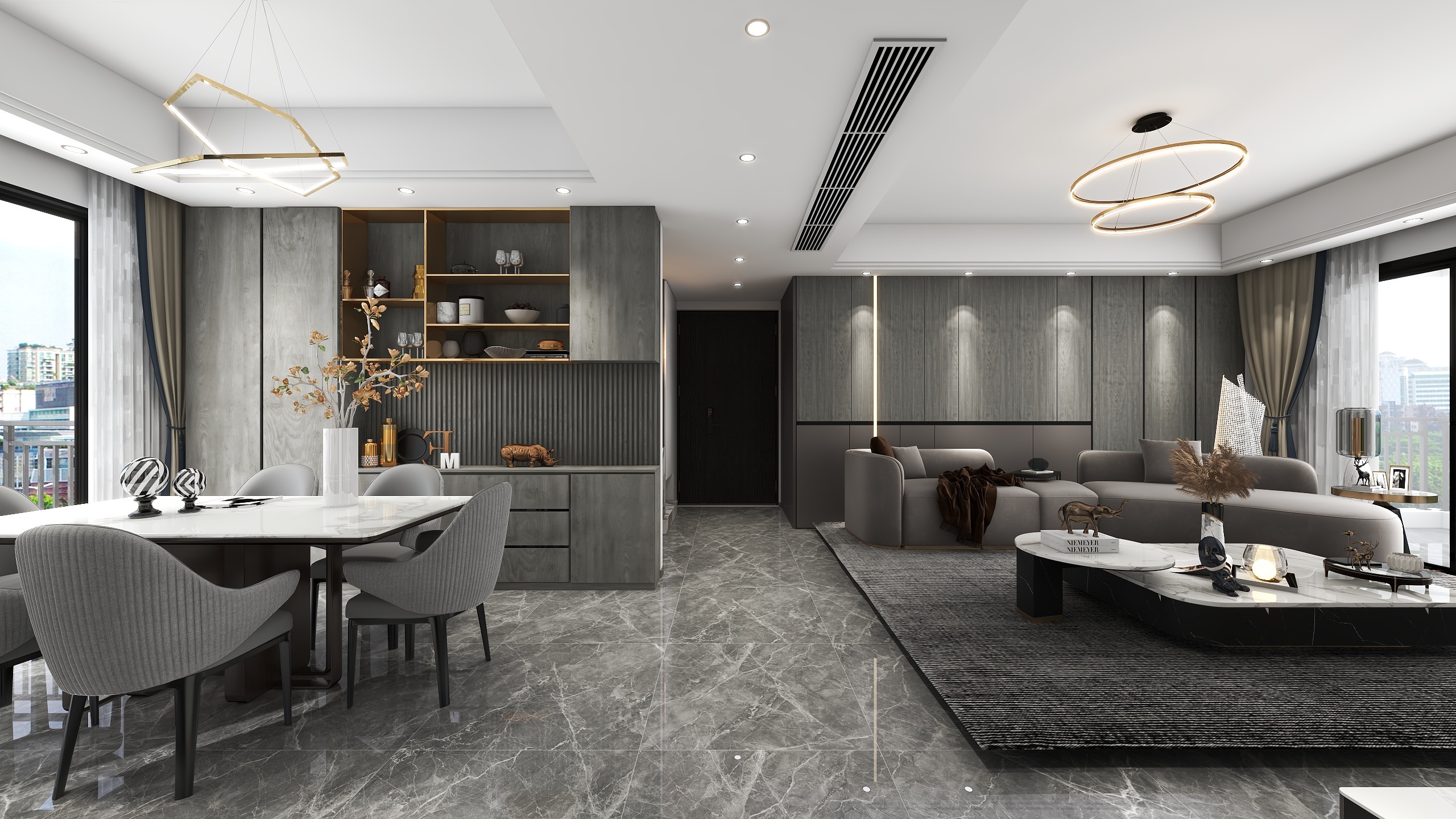 韶关汛安建筑-南雄市广府商住项目A户型-装修设计方案