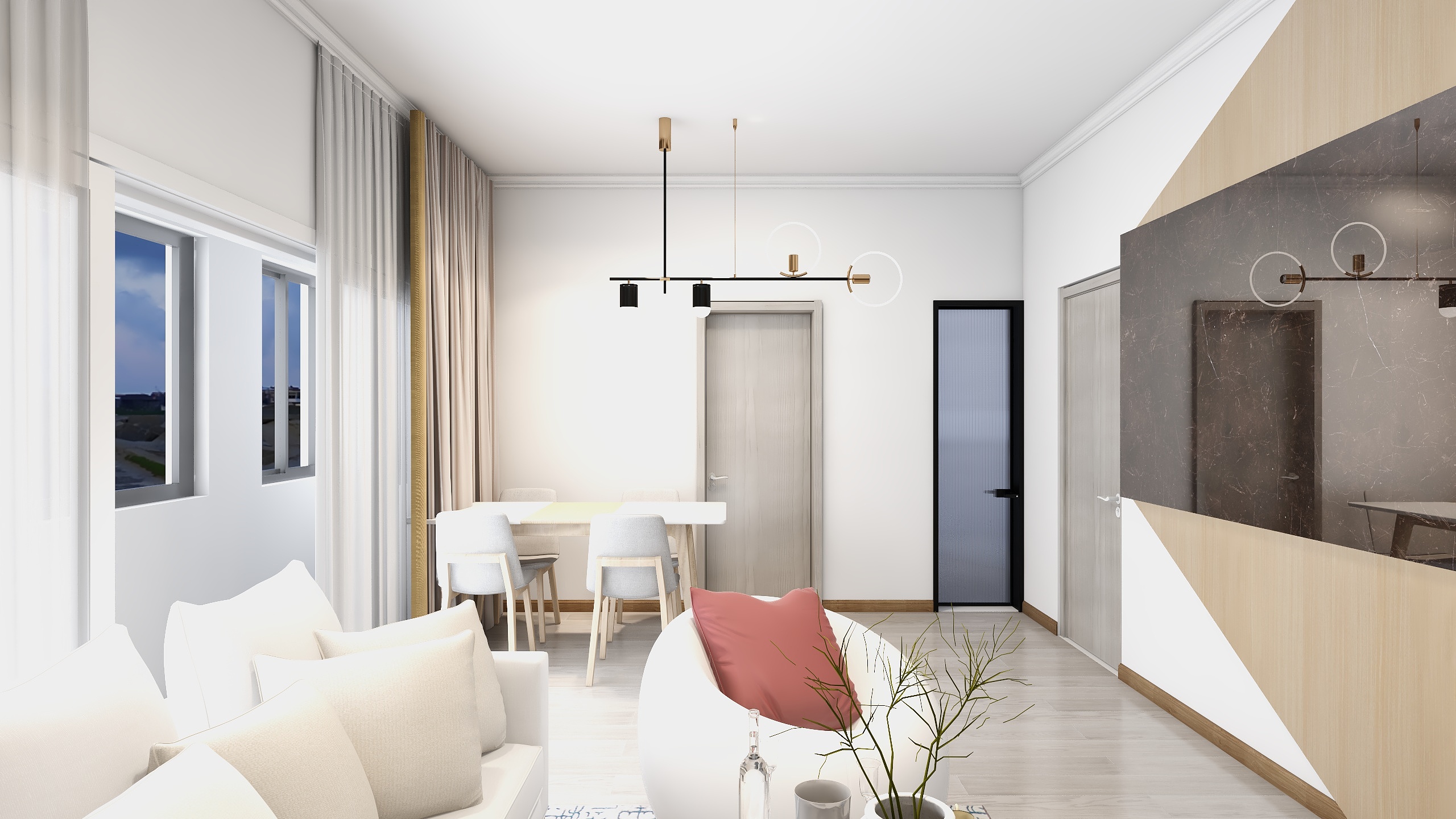 小米设计132-瑞和园89.50㎡B户型3室2厅1卫-装修设计方案