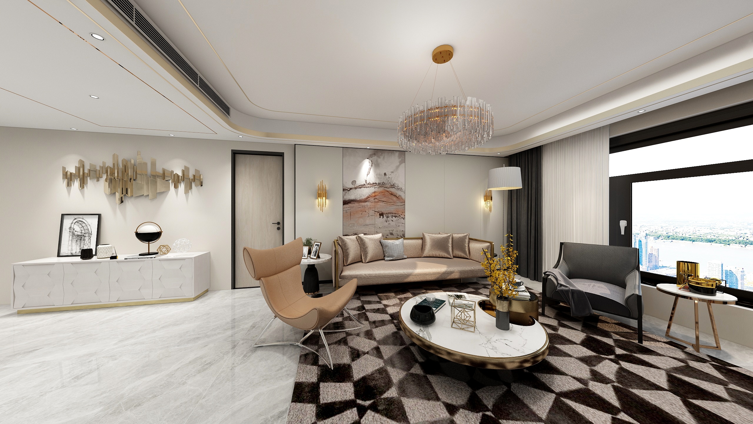 无敌大洲洲-现代轻奢194平米-装修设计方案