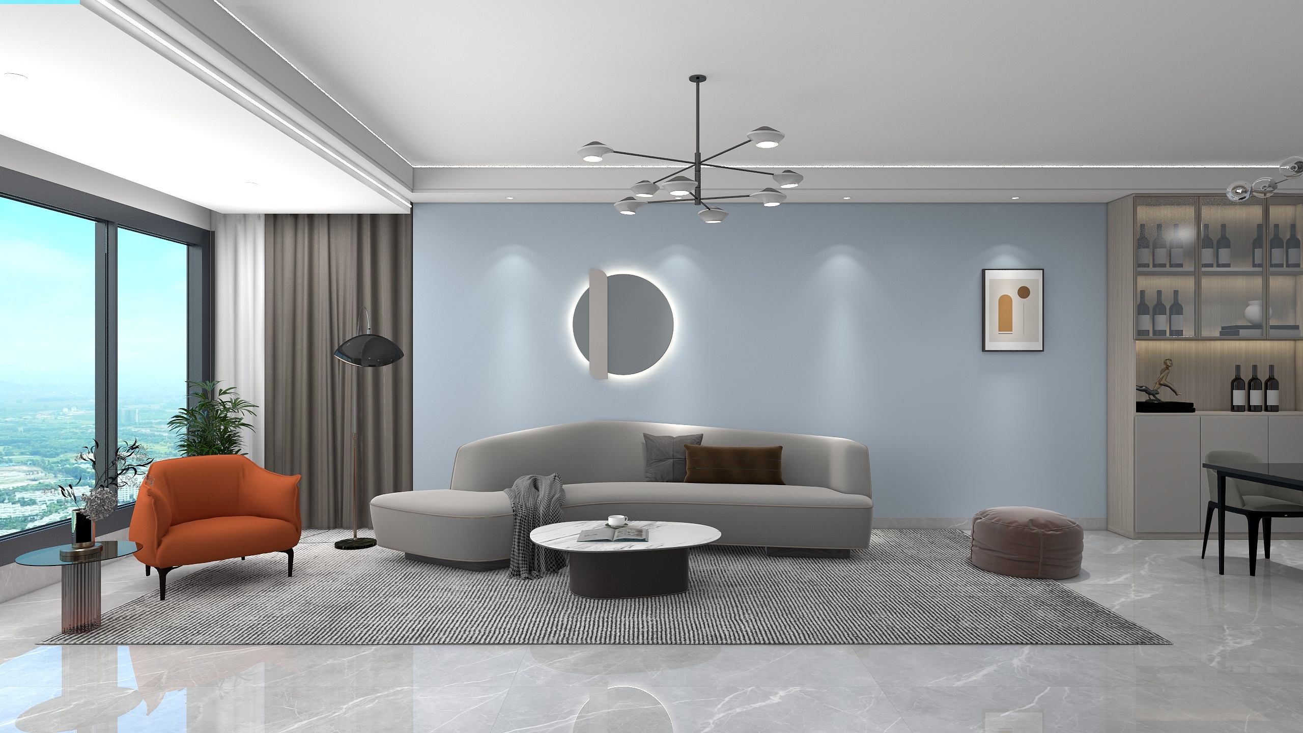 装饰设计林工-卓立学府旁-3室两厅-装修设计方案