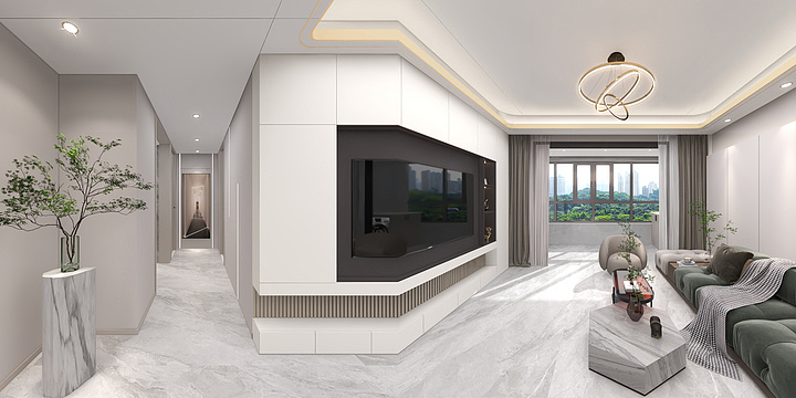 视频全景-佘府融侨铂钥府二号楼设计效果图-装修设计方案