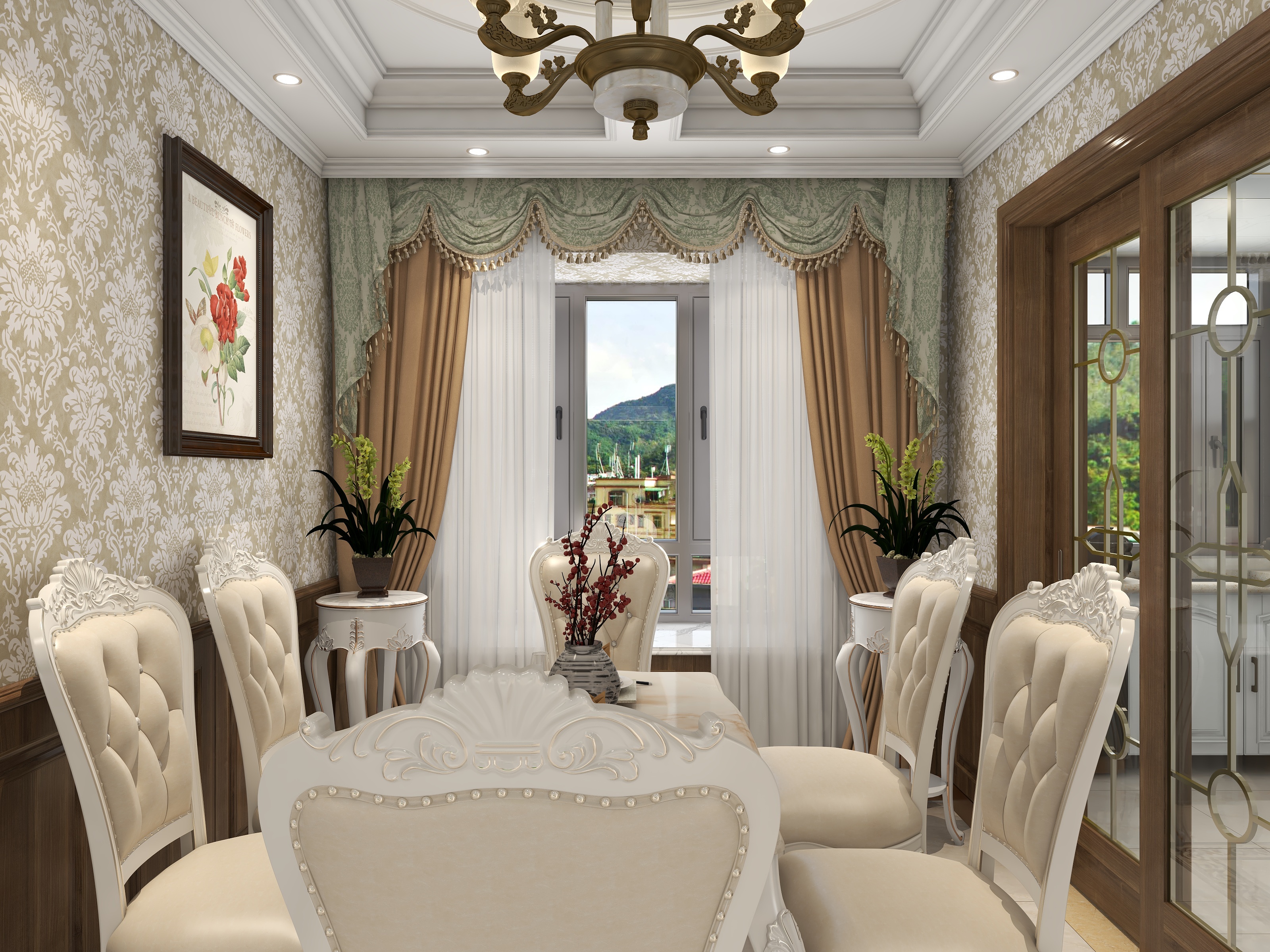 田华装饰设计廖生-129平方简约美式-装修设计方案