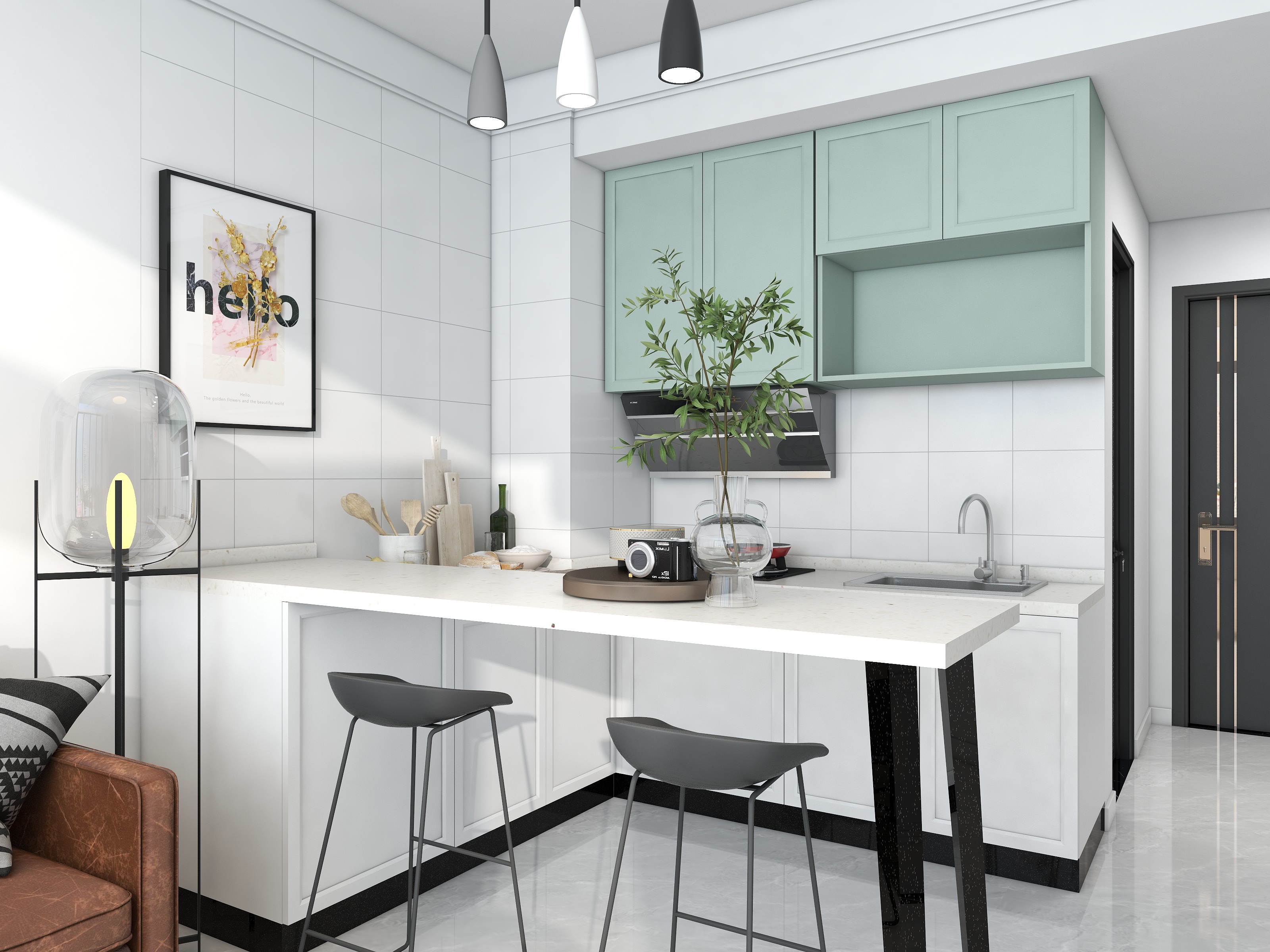 Qp001-悠闲-复式轻奢58平-装修设计方案