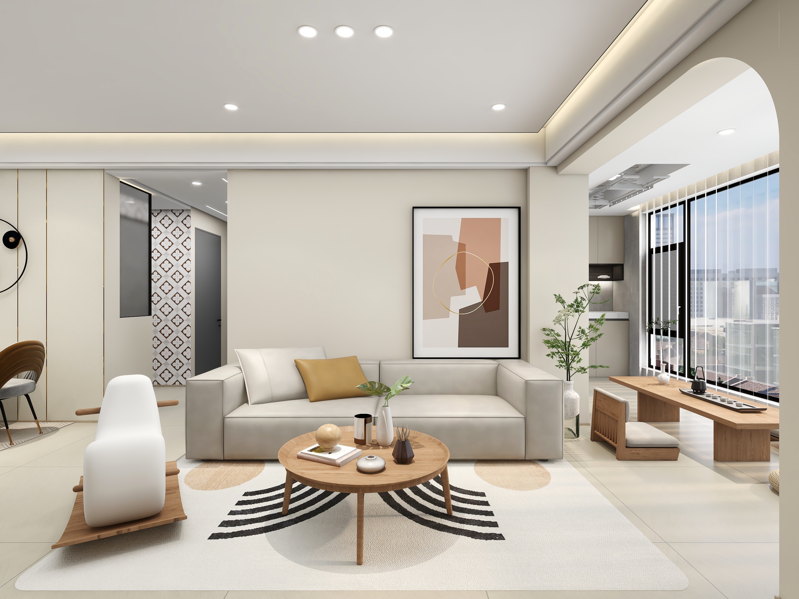 徐晨-95m²三居室丨夏日装修效果图