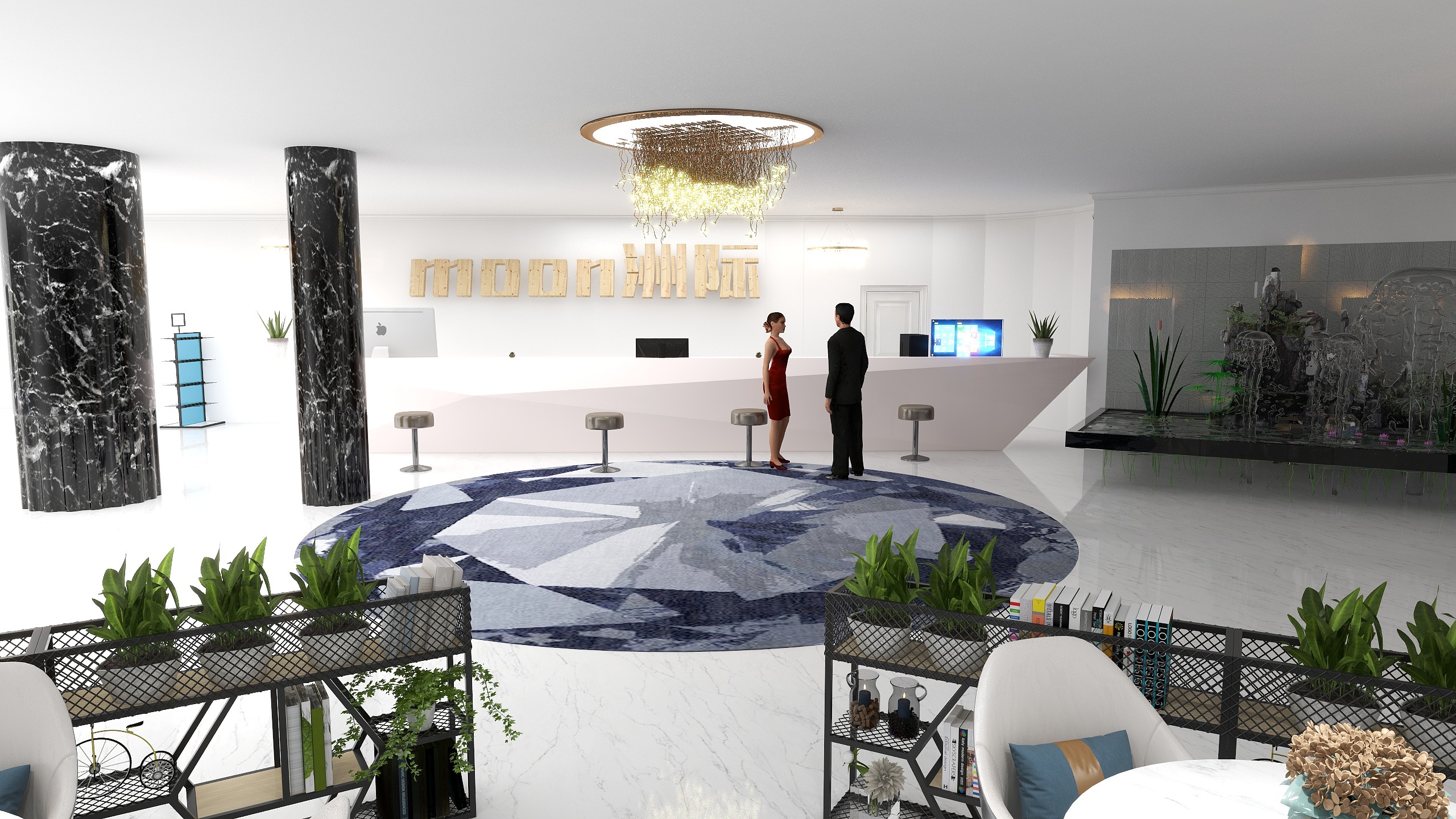 做设计的老兵-moon酒店一层.dwg-装修设计方案